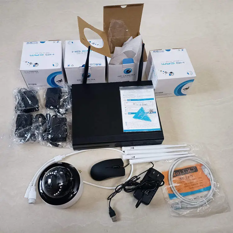 Wireless 1080P CCTV Dome Home Security Camera System Wide Angle Function IP66 NVR Eseecloud Audio Video Recording Cloud Local — image 3