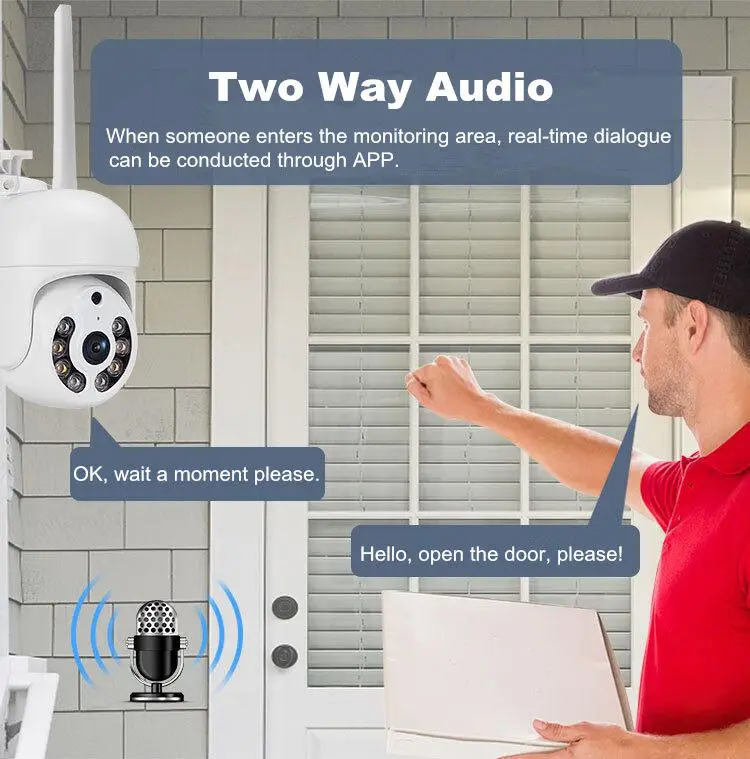 8channels Eseecloud App 3MP HD 10inches Screen Two Way Audio Waterproof Outdoor PTZ Dome Wifi Camera Nvr Kit — image 7