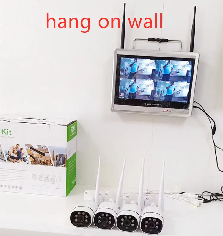 Jianvision 8-Channel 5MP CMOS WiFi IP Camera System Two-Way Audio Color Night Vision H.265 12-inch Screen Eseecloud App — image 7