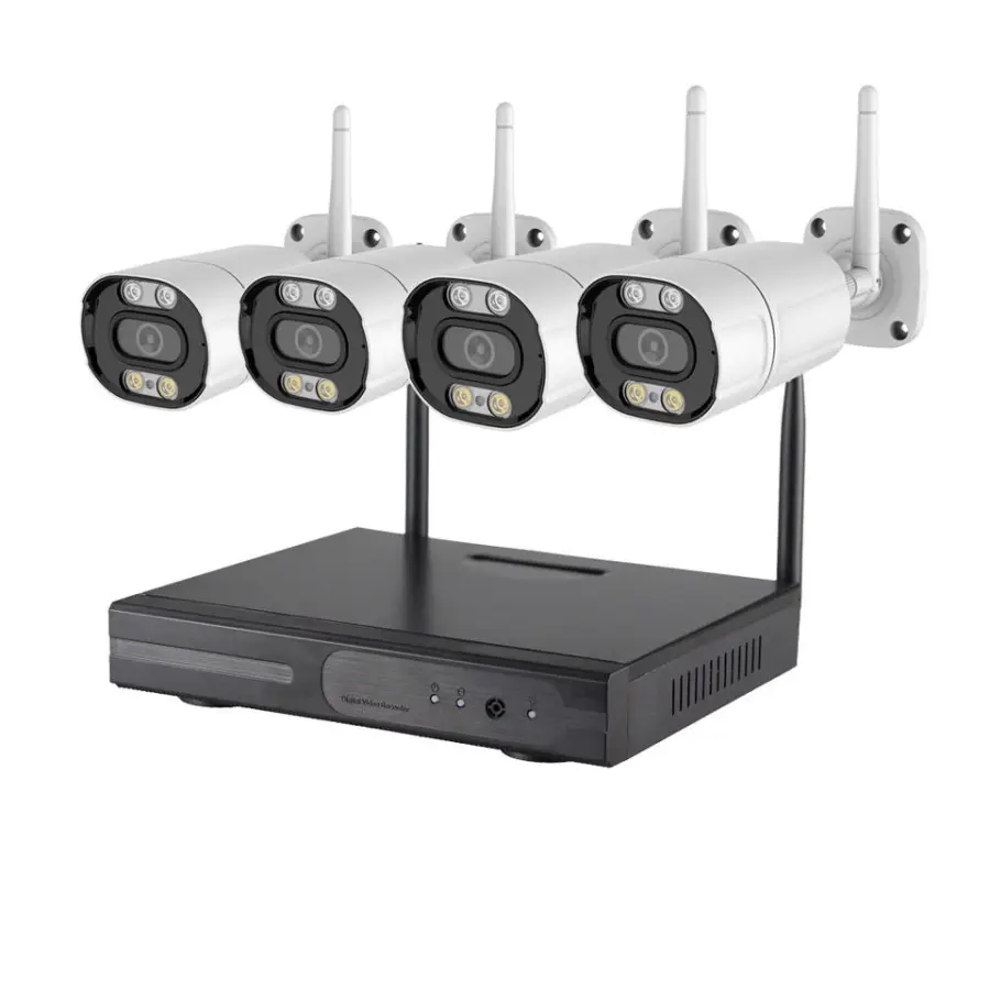 Jianvision 4CH 5MP Outdoor Wireless CCTV Camera System Two-Way Audio Color Night Vision NVR Data Eseecloud for Surveilla — view 1