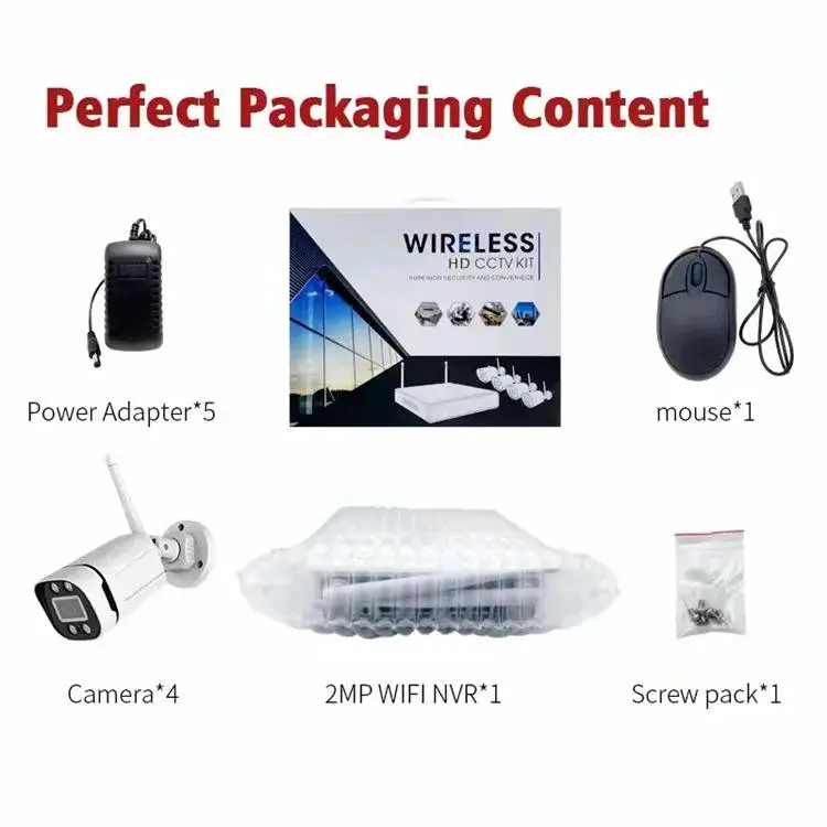 Jianvision 5MP HD Wireless CCTV Home Security System Outdoor Color Night Vision with 8 Cam NVR Data Storage IP66 Waterproof — image 6