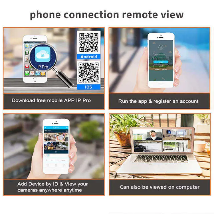 Jianvision 5MP 16ch Wifi Metal Dome Camera System Wide Angle Voice Recording Motion Detection Eseecloud Remote Access 2T — view 4