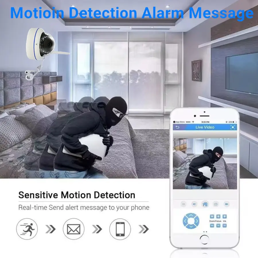 8-Channel 5MP Wi-Fi Dome CCTV Security Camera System Infrared Night Vision Voice Recording Eseecloud App Compatibility NVR Data — image 6