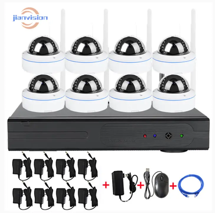 8-Channel 5MP Wi-Fi Dome CCTV Security Camera System Infrared Night Vision Voice Recording Eseecloud App Compatibility NVR Data — image 7