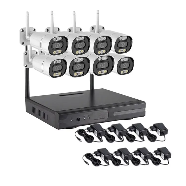 Jianvision 8CH 5MP Outdoor Wireless CCTV Surveillance System with Two-Way Audio & Color Night Vision IP66 NVR From Eseec — view 1