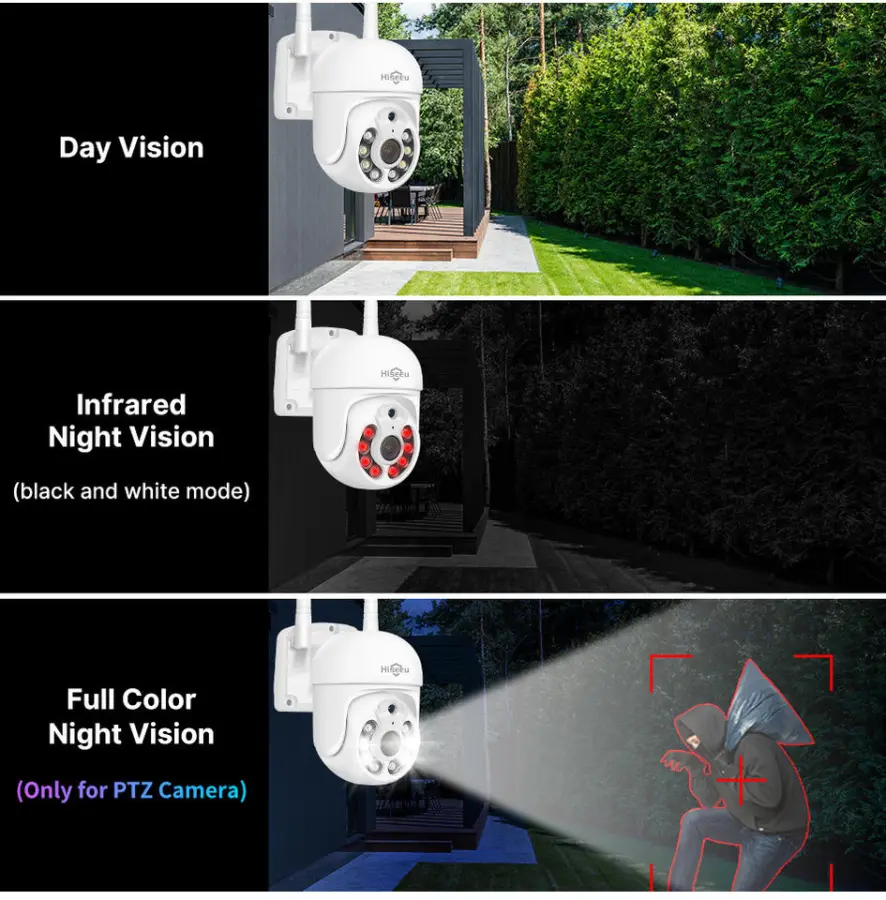 Jianvision Outdoor 16CH 5MP WiFi PTZ Camera Full System NVR IP66 2TB HDD Eseecloud App 360 Rotating Full Color Night Vision — image 7