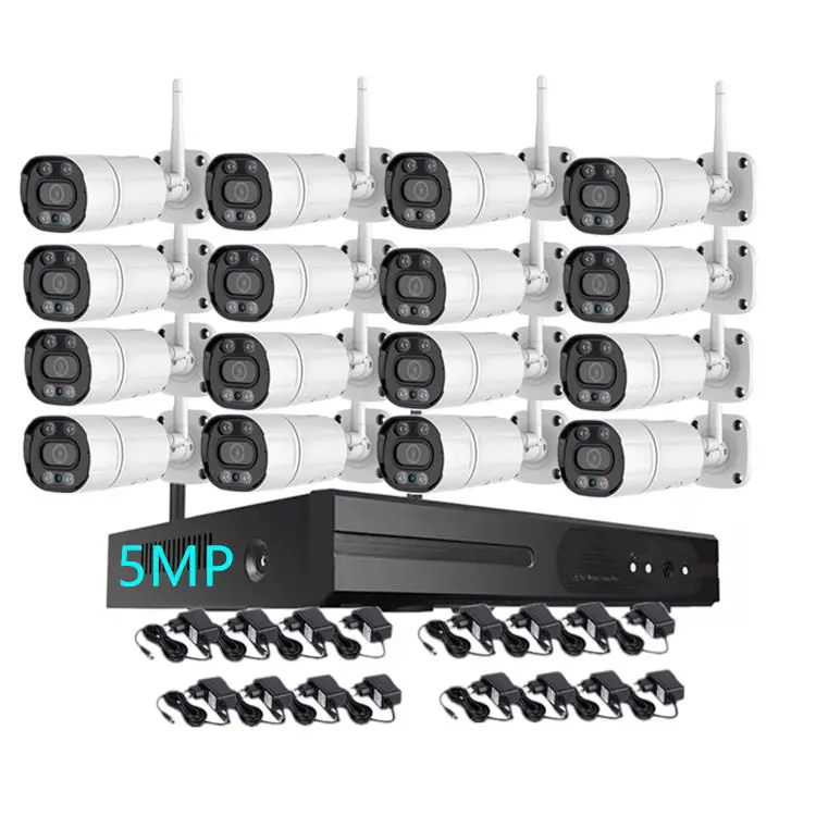 Jianvision Eseecloud Outdoor Waterproof 5MP 16CH Full Color Night Vision Bullet Two-Way Audio Wifi Surveillance Wide Ang — view 1
