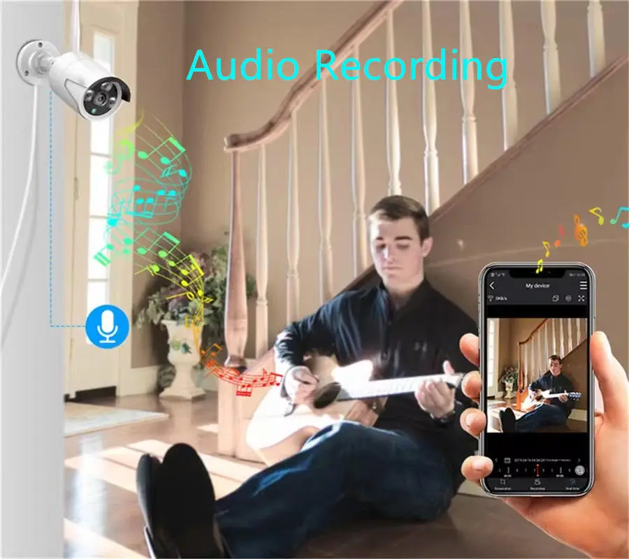 Jianvision 5MP 16CH Wireless Camera CCTV System Monitor NVR 2TB HDD Night Vision IP66 Waterproof Plug Play Eseecloud APP Easy — image 3