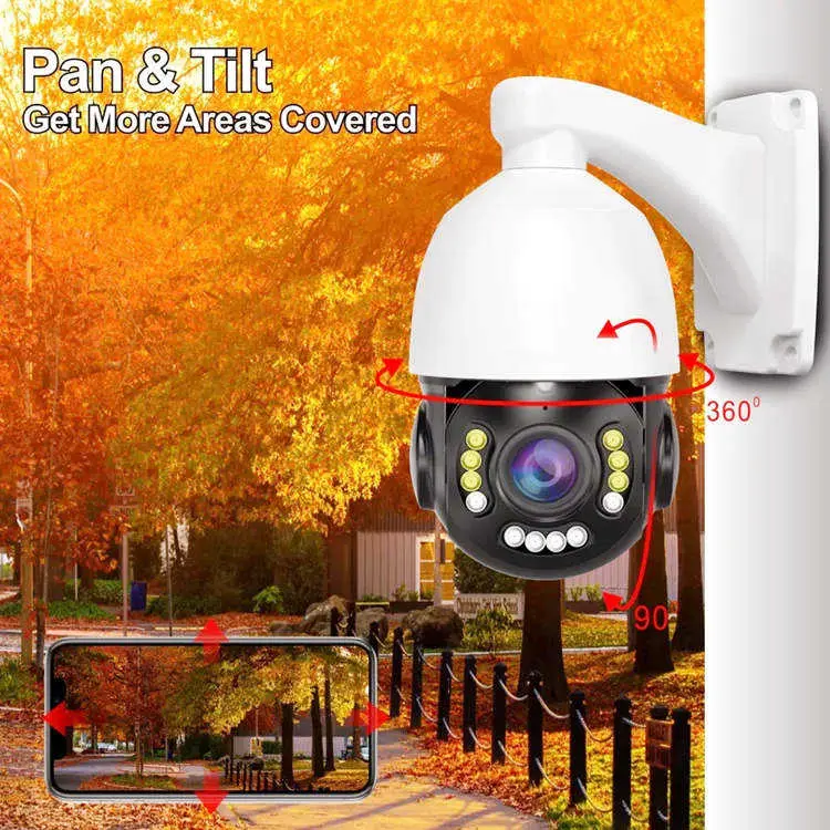 4K IP POE PTZ Auto Tracking Color Night Vision 8MP CMOS Camera Wide Angle NVR Compatible IP66 Waterproof 30x Optical Zoom Stock — image 7