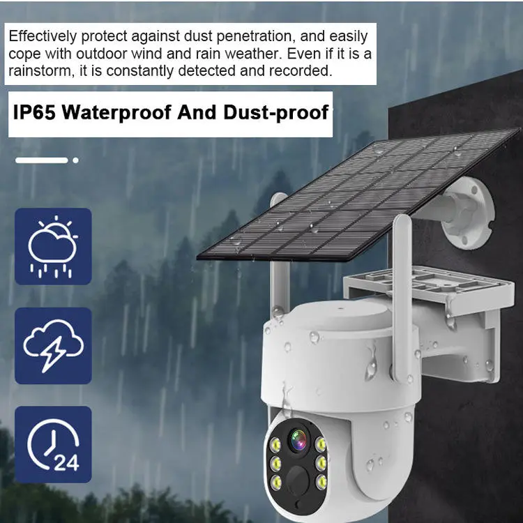 Jianvision 4MP IP66 Wireless Solar PTZ Wifi Camera System 10 Channels Two-Way Audio Full Color Night Vision Wide Angle Eseecloud — image 5