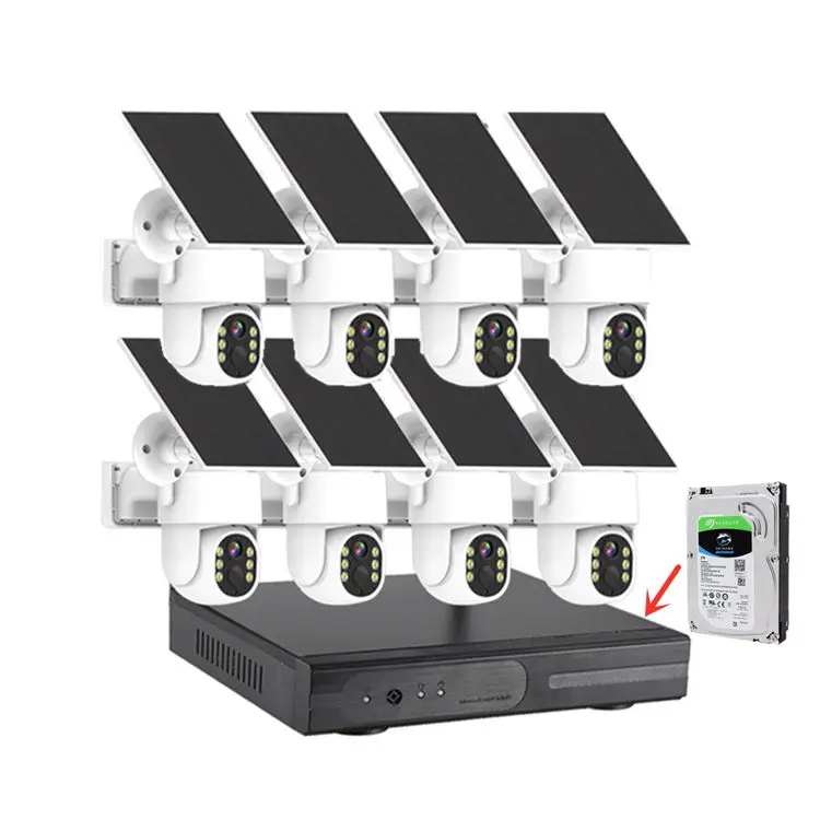 Jianvision 1TB Solar Panel Wireless CCTV Camera PTZ Wifi Motion Detector Waterproof IP66 CMOS Sensor App Control Via Ese — view 1