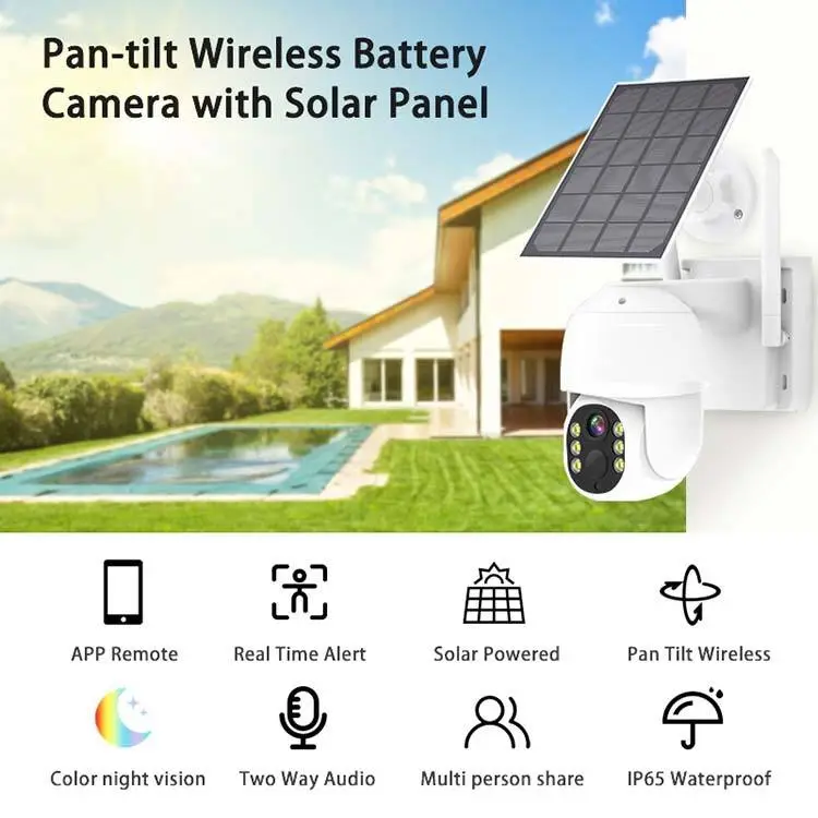 Jianvision 4CH WiFi Solar CCTV Camera System Eseecloud App Night Vision 1TB HDD 9000mAh Battery IP66 Waterproof Wide Angle 2-way — image 5