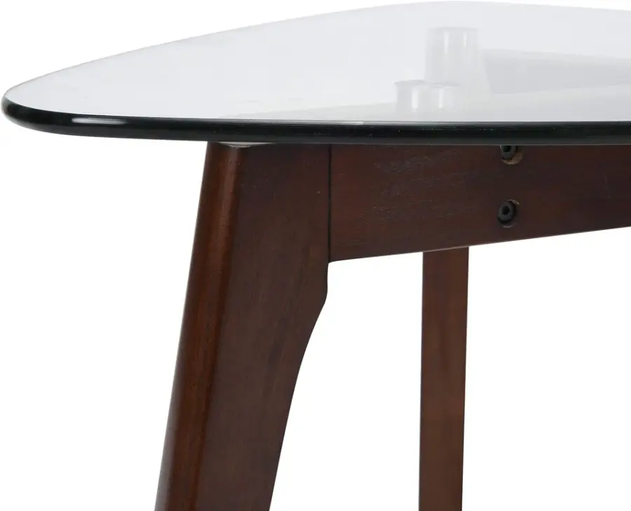 Luxury Modern Durable Baobei Coffee Table Top Glass Wooden Legs Panel Wood Style Living Room Furniture Office Home Custo — view 4