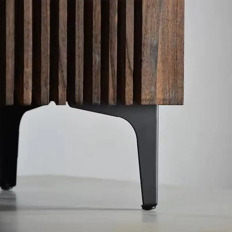 Solid Wood Nightstand, Modern Walnut Bedside Table with Drawer Storage, Scandinavian Japanese Minimalist Style for Bedroom — image 5