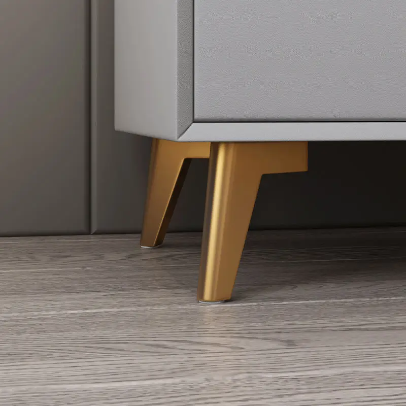 Smart Modern European Design Bedside Table 2 Drawers MDF Luxury Nightstand for Home Bedroom for Apartment Hotel Bed Side Table — image 3