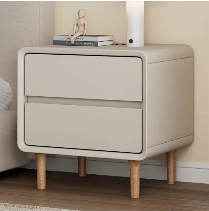 Modern Smart Wooden Nightstand Bedroom and Living Room Furniture with Storage for Home and Hotel Use — view 1