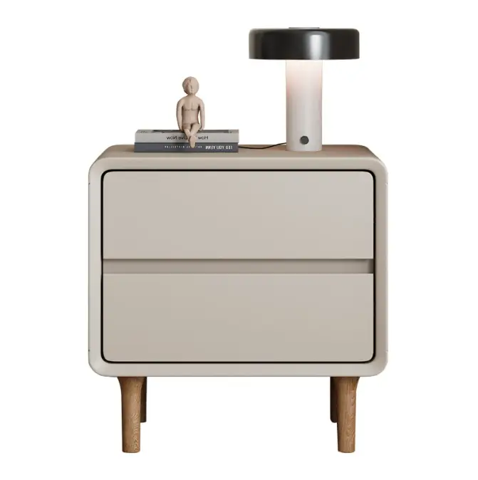Modern Smart Wooden Nightstand Bedroom and Living Room Furniture with Storage for Home and Hotel Use — image 3