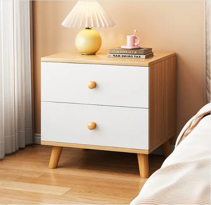 Modern Simple Corner Nightstand Bedside Table Cabinet Storage for Bedrooms Factory Product — image 2
