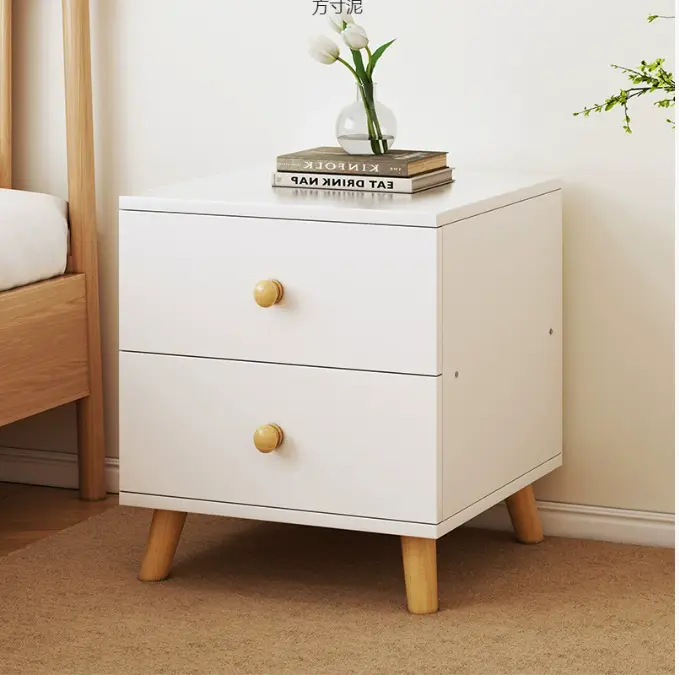 Modern Simple Corner Nightstand Bedside Table Cabinet Storage for Bedrooms Factory Product — image 3