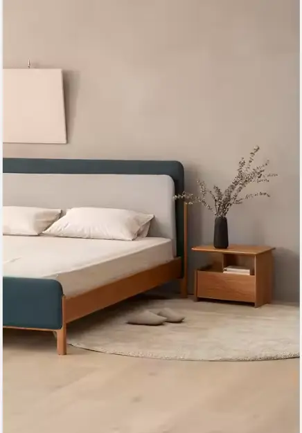 Modern Home Furniture Luxury Foldable Bedside Solid Black Walnut Wood Wireless Charging for Bedroom Supermarket Entry — image 3