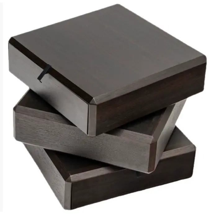 Antique-Style Wood Solid Bedside Table Unique Modern Luxury Home Furniture Foldable Bedroom Wireless Charging Mirrored — image 4
