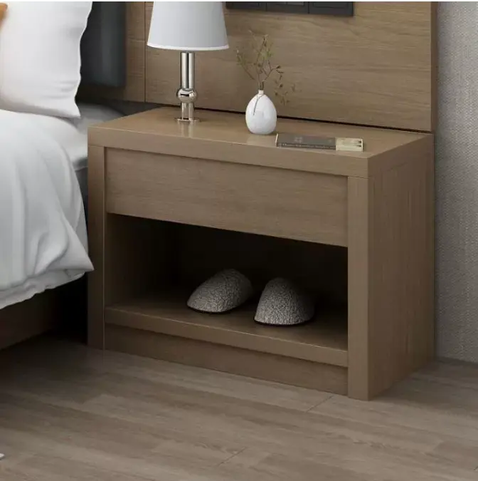 Modern Simple Solid Wood Bed with American Softness Nightstands for Bedroom or Living Room Furniture — image 3