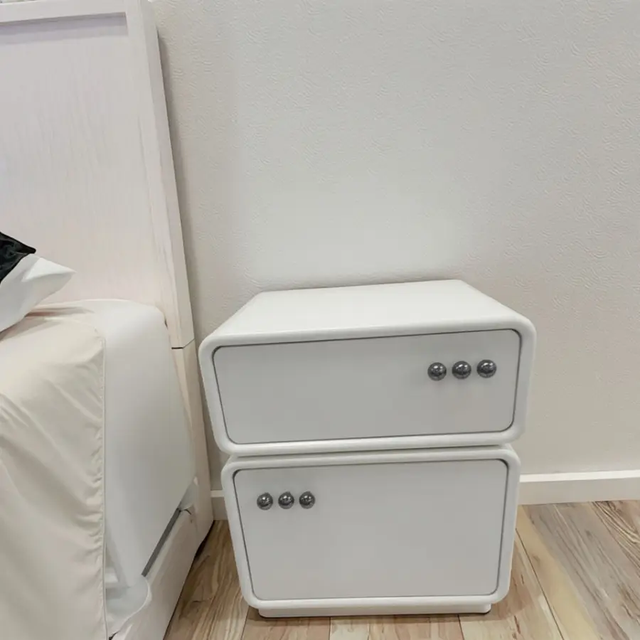 Modern Wood NightstandLuxury Bedroom Furniture Home Decorative Bedside Table — image 4