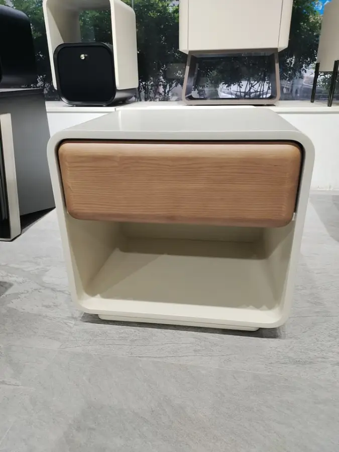 Solid Wood Nightstand Modern Luxury Custom Premium Bedroom Furniture for Home Hotel Apartment Living Room Use — image 3