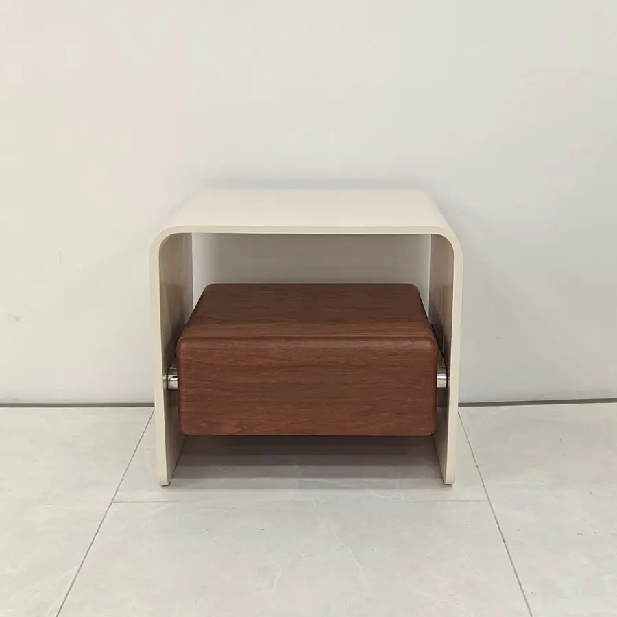 Modern Design Solid Wood Nightstand with Premium Light Luxury for Bedroom Bathroom Home Hotel Apartment Use — view 1