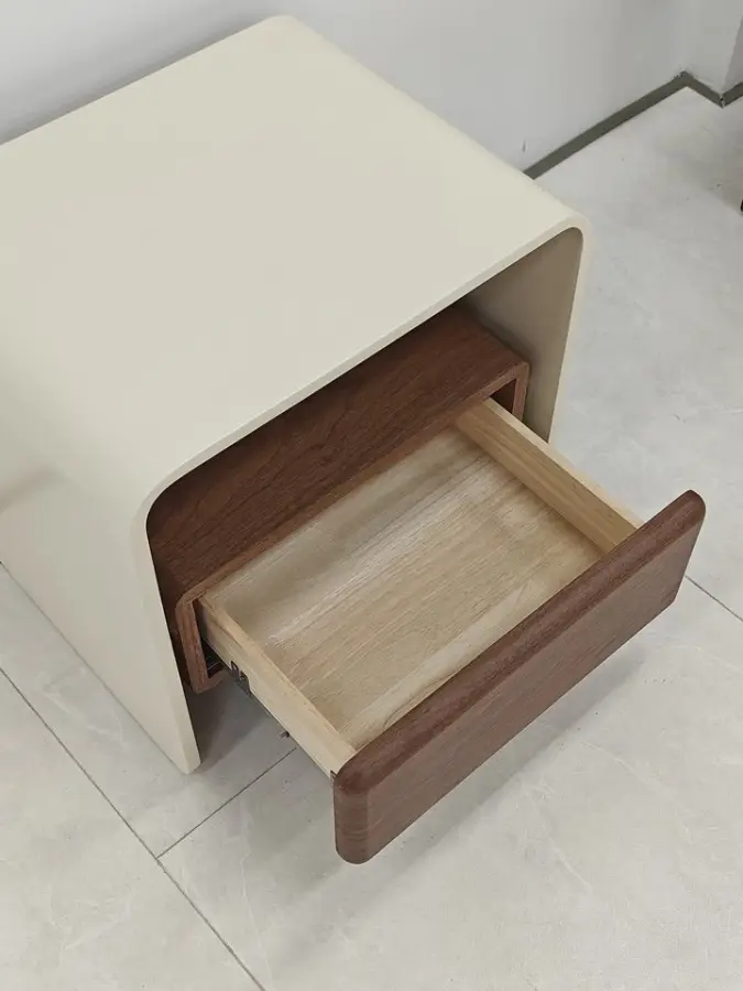 Modern Design Solid Wood Nightstand with Premium Light Luxury for Bedroom Bathroom Home Hotel Apartment Use — image 4