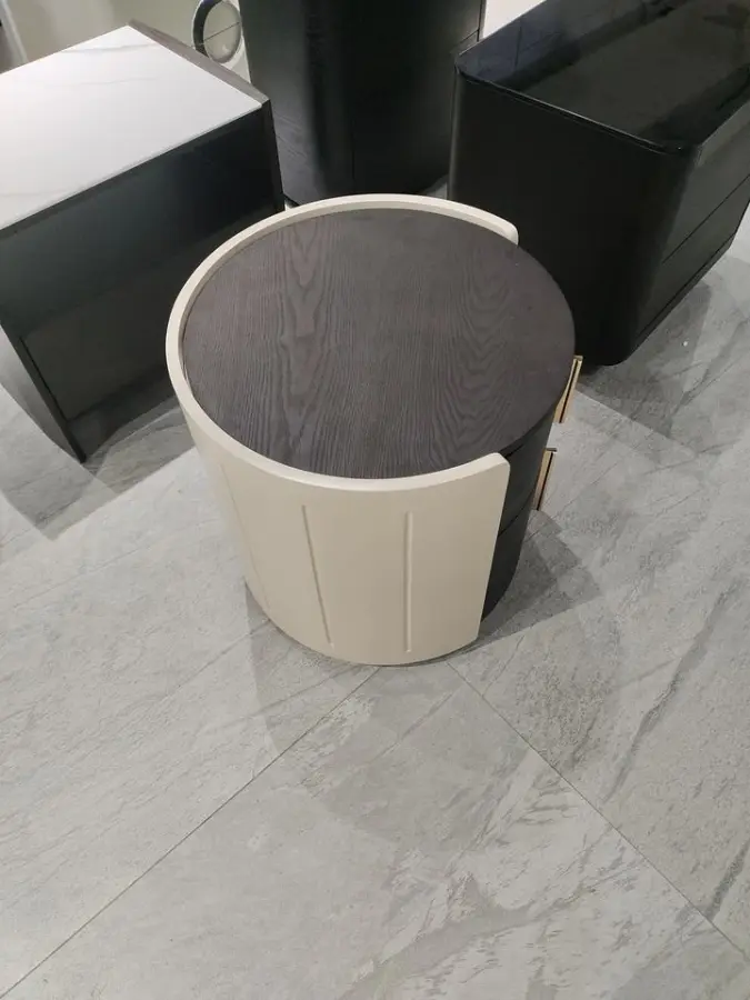Italian Modern Design Wooden Nightstand Drawers Bedside Table for Living Room Sofa Bedroom Furniture — image 5