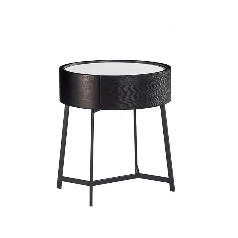 Modern Wooden Bed Side Table Drawer Panel Furniture for Bedroom Living Room Hotel Apartment Home Decor — view 1