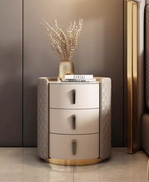 Modern Nightstands Bedroom Side Cabinet with Top Panel Wood Style Home Furniture — image 2