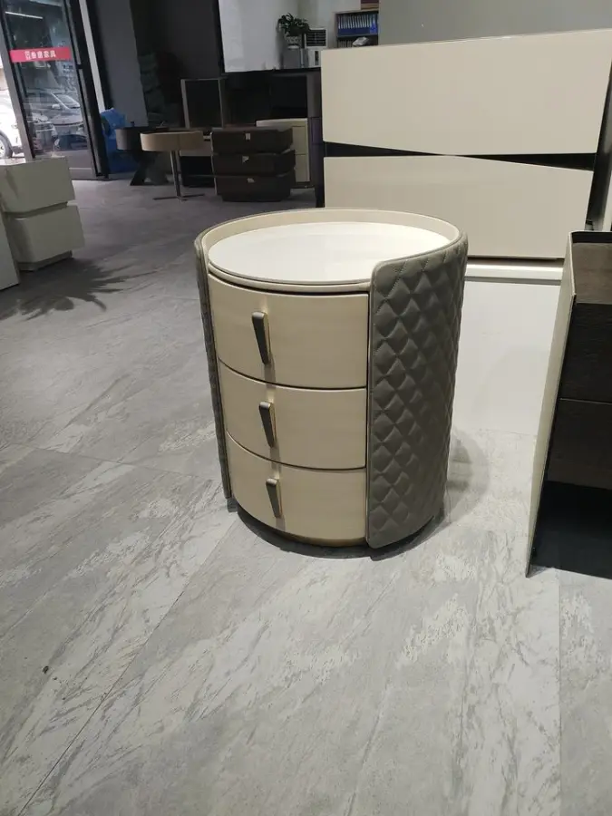 Modern Nightstands Bedroom Side Cabinet with Top Panel Wood Style Home Furniture — image 3
