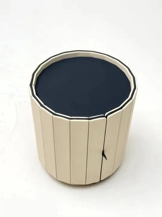 Italian Modern Style Microfiber Bedside Table Luxury Smart Storage Bedroom Living Room Dining Furniture for Hotels — image 4