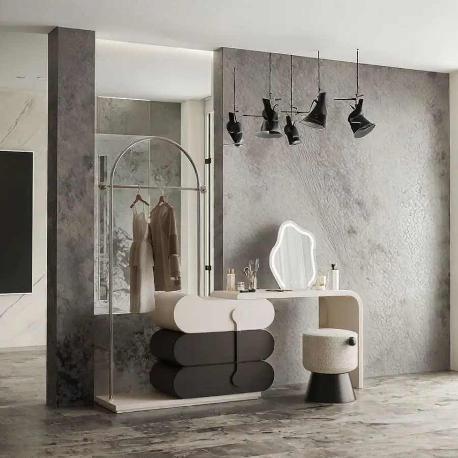 Zylindrisch Nama Modern Design Plastic Floor/Hanging Dressing Table — image 3