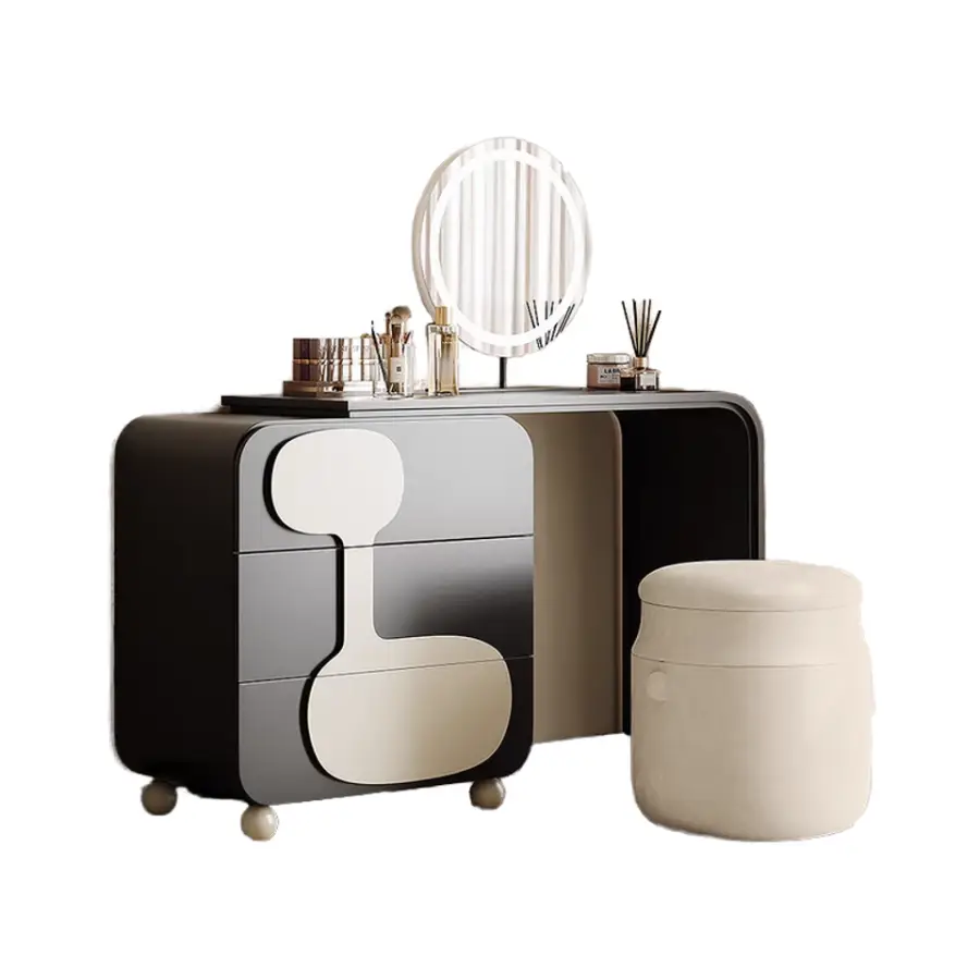 Luxury White Multi-Functional Modern Simple Nordic Dressing Table for Small Apartments Hotels Makeup Vanities — view 1