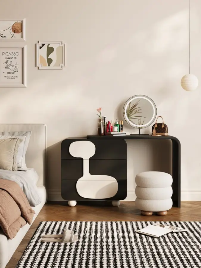 Luxury White Multi-Functional Modern Simple Nordic Dressing Table for Small Apartments Hotels Makeup Vanities — image 6