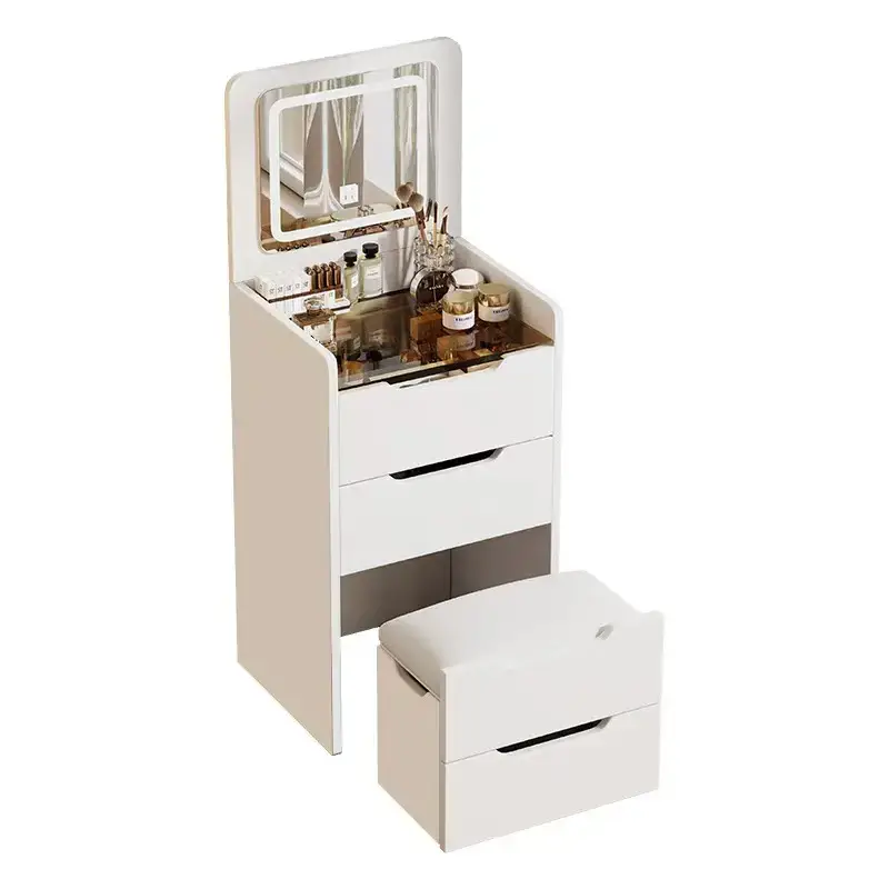 Modern White Dressing Table with Lighted Mirror Durable Bedroom Furniture Wholesale Makeup Vanity Vanities — image 5