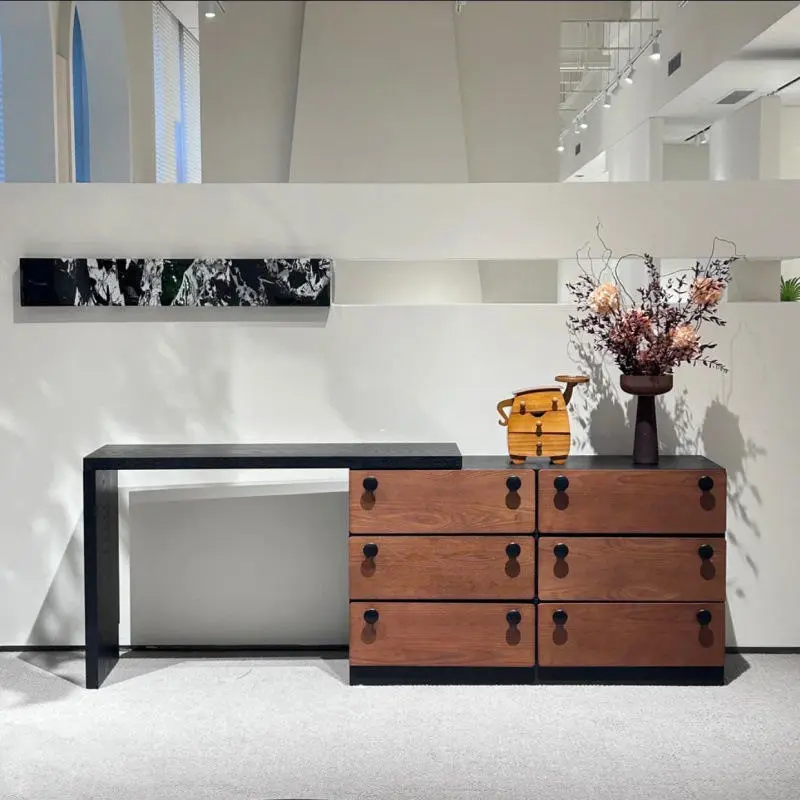 Modern Simple Bedroom Integrated Dressing Table with Lighted Mirror Corner Bedside Cabinet Makeup Table — image 3