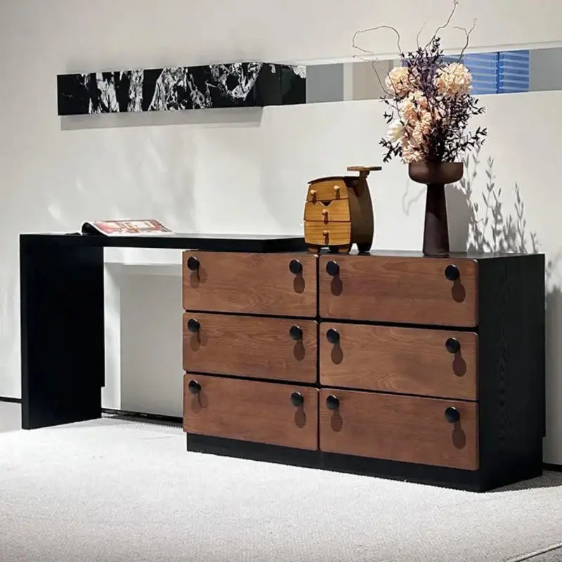 Modern Simple Bedroom Integrated Dressing Table with Lighted Mirror Corner Bedside Cabinet Makeup Table — image 6