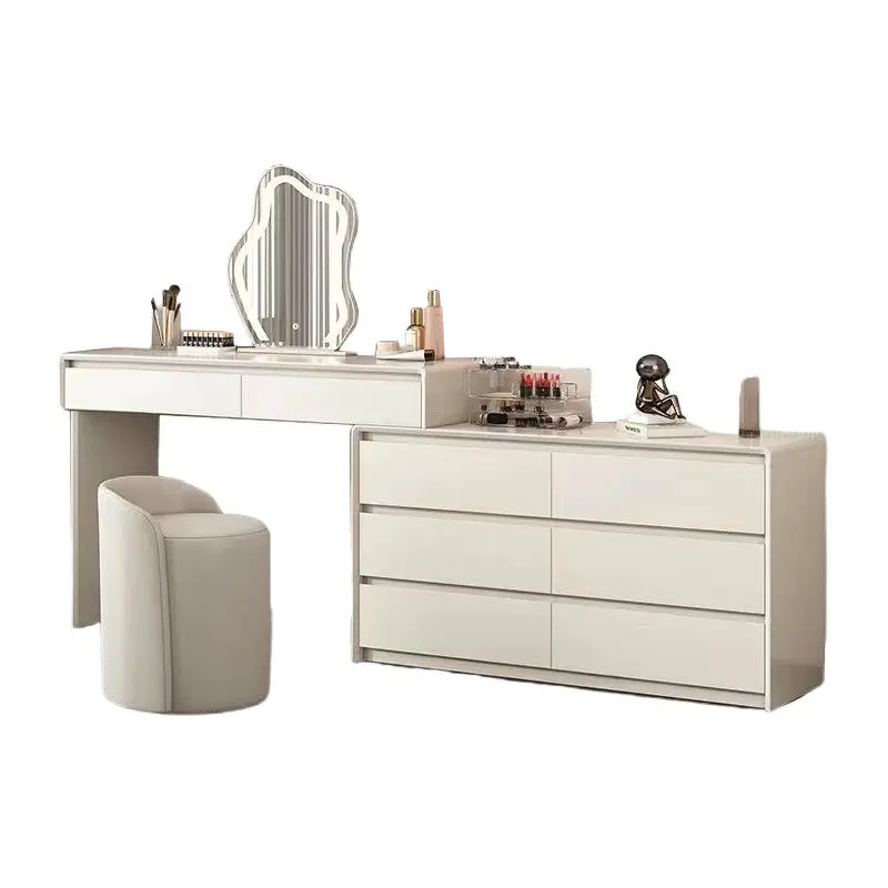 Solid Wood High-End Dressing Table Cream Style Simple Modern Integrated Makeup Table for Master Bedroom — view 1