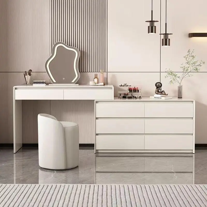 Solid Wood High-End Dressing Table Cream Style Simple Modern Integrated Makeup Table for Master Bedroom — image 6