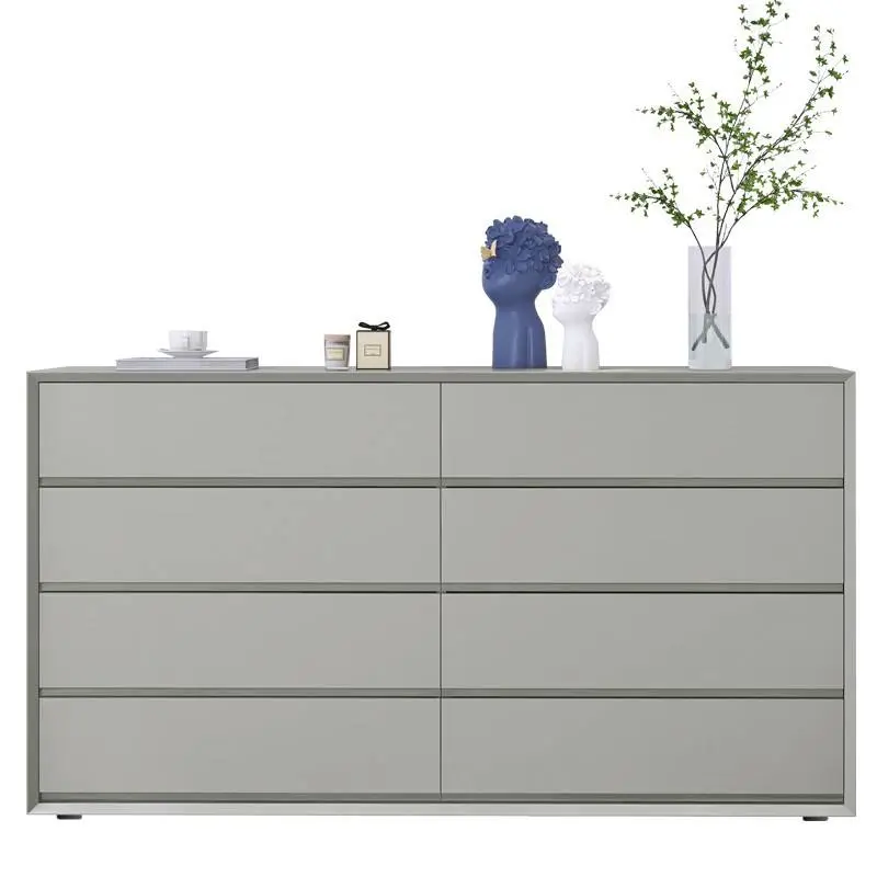Italian Simple Modern Eight-Drawer Cabinet Baking Paint Storage Sideboard for Makeup Vanities for Bedroom Living Room Nordic — image 2