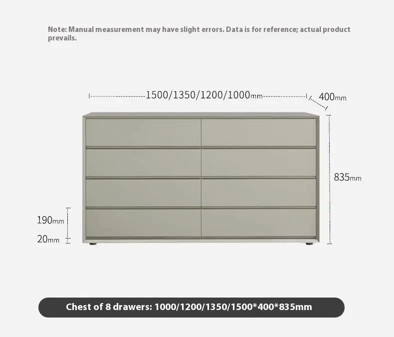 Italian Simple Modern Eight-Drawer Cabinet Baking Paint Storage Sideboard for Makeup Vanities for Bedroom Living Room Nordic — image 4