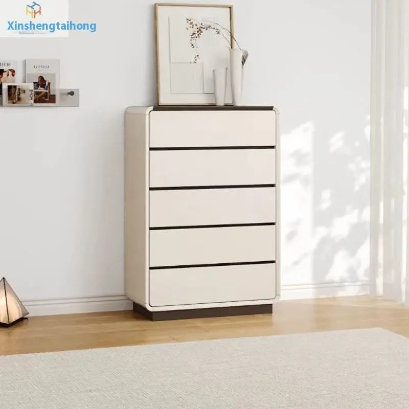 Italian Style Cyber Celebrity Cream Living Room Storage Cabinet Multifunctional Light Luxury Nine Drawers Makeup Vanitie — view 1