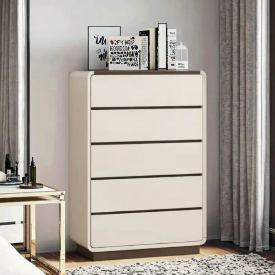 Italian Style Cyber Celebrity Cream Living Room Storage Cabinet Multifunctional Light Luxury Nine Drawers Makeup Vanities — image 3