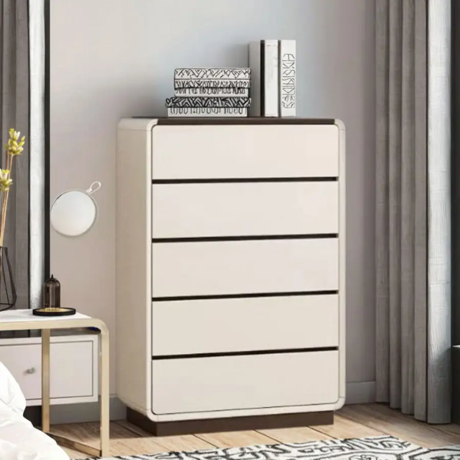 Italian Style Cyber Celebrity Cream Living Room Storage Cabinet Multifunctional Light Luxury Nine Drawers Makeup Vanities — image 6