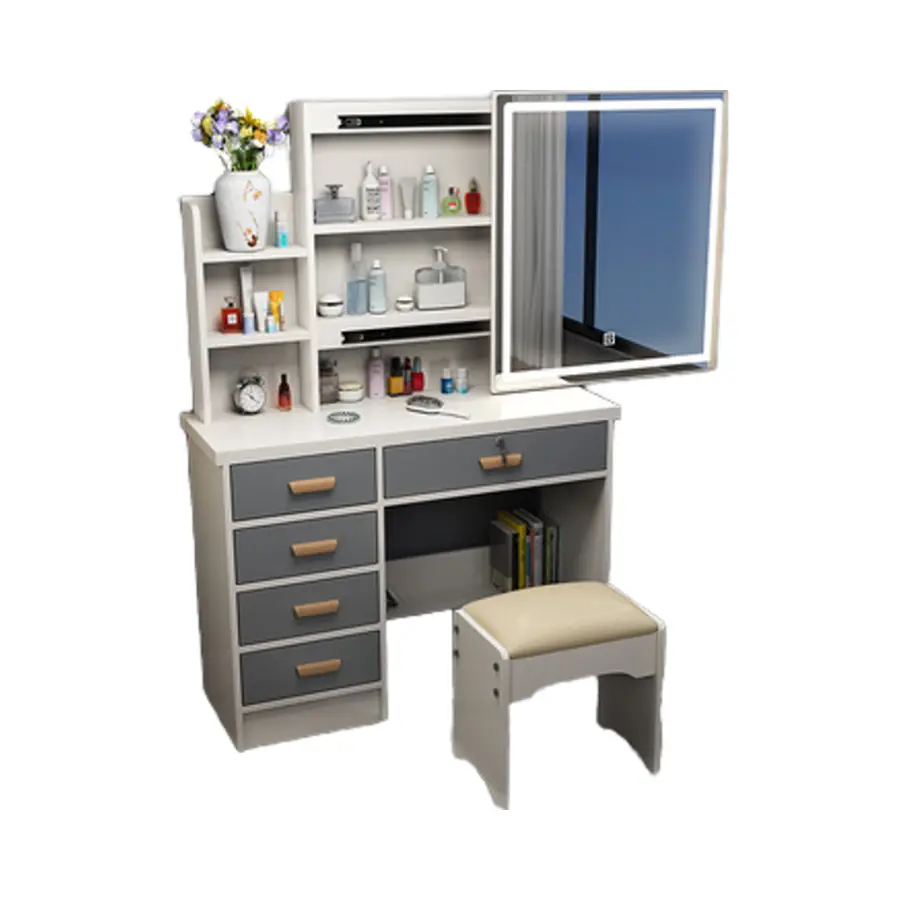Modern Lighted Modular Adjustable Wood Panel Dresser with Storage Baobei Factory Price — image 3