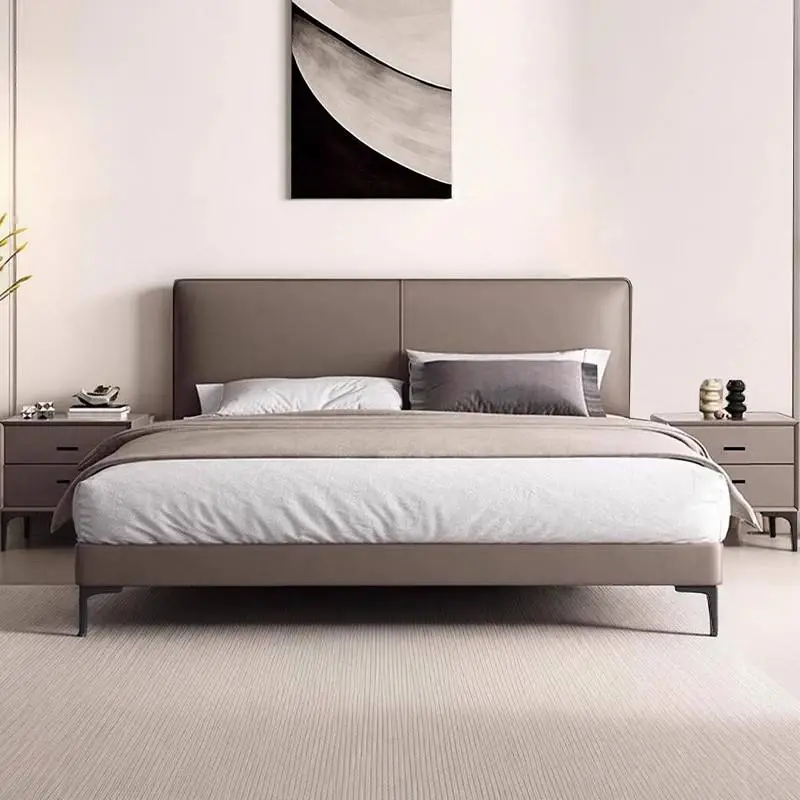 Modern Simple 1.8 Meters Double Soft Bed Up-Holstered Bed with Storage for Small Apartment Master Bedroom for Weddings — image 2